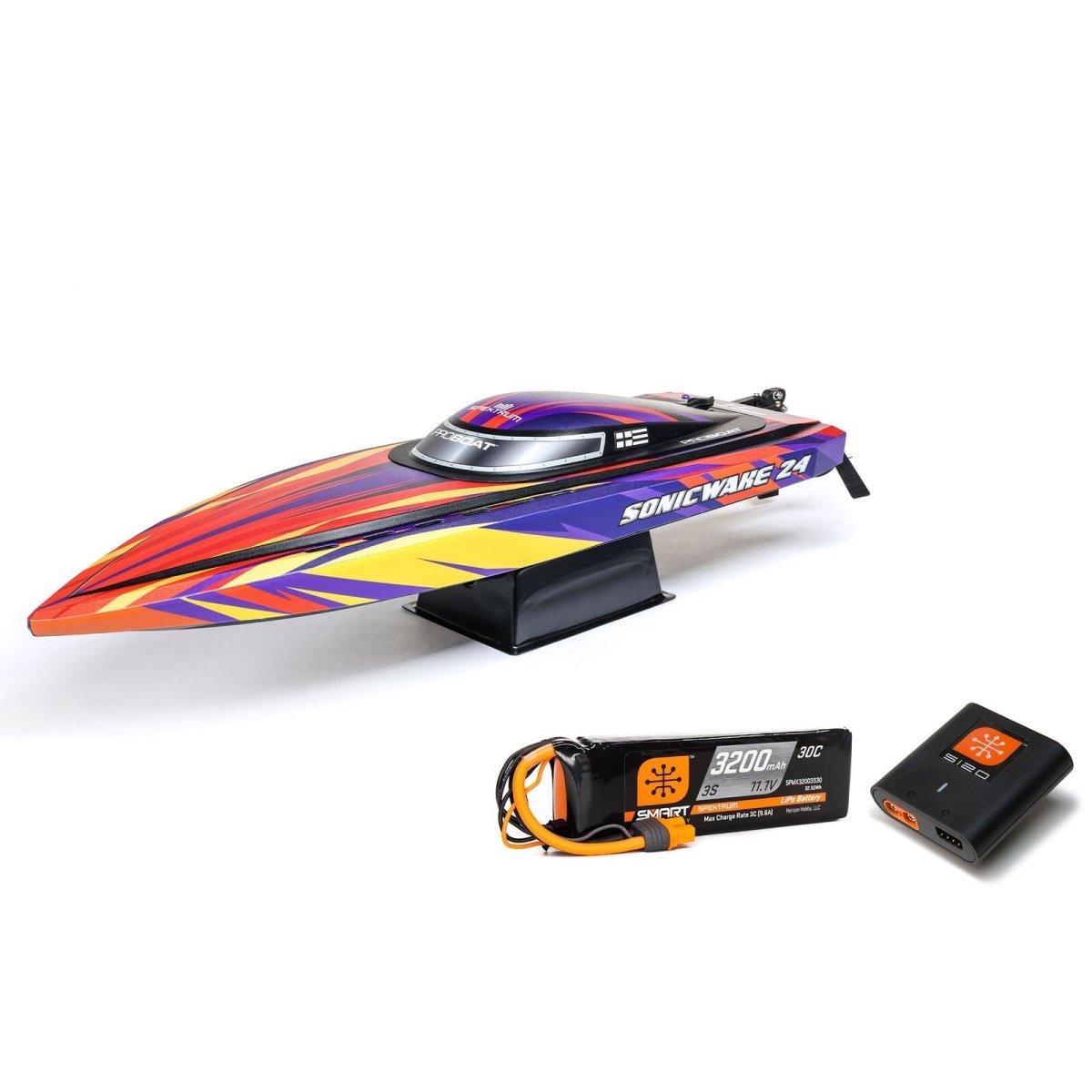 Pro Boat(Red) Sonicwake 24” Self - Righting Brushless Deep - V RTR - BOBBYRC