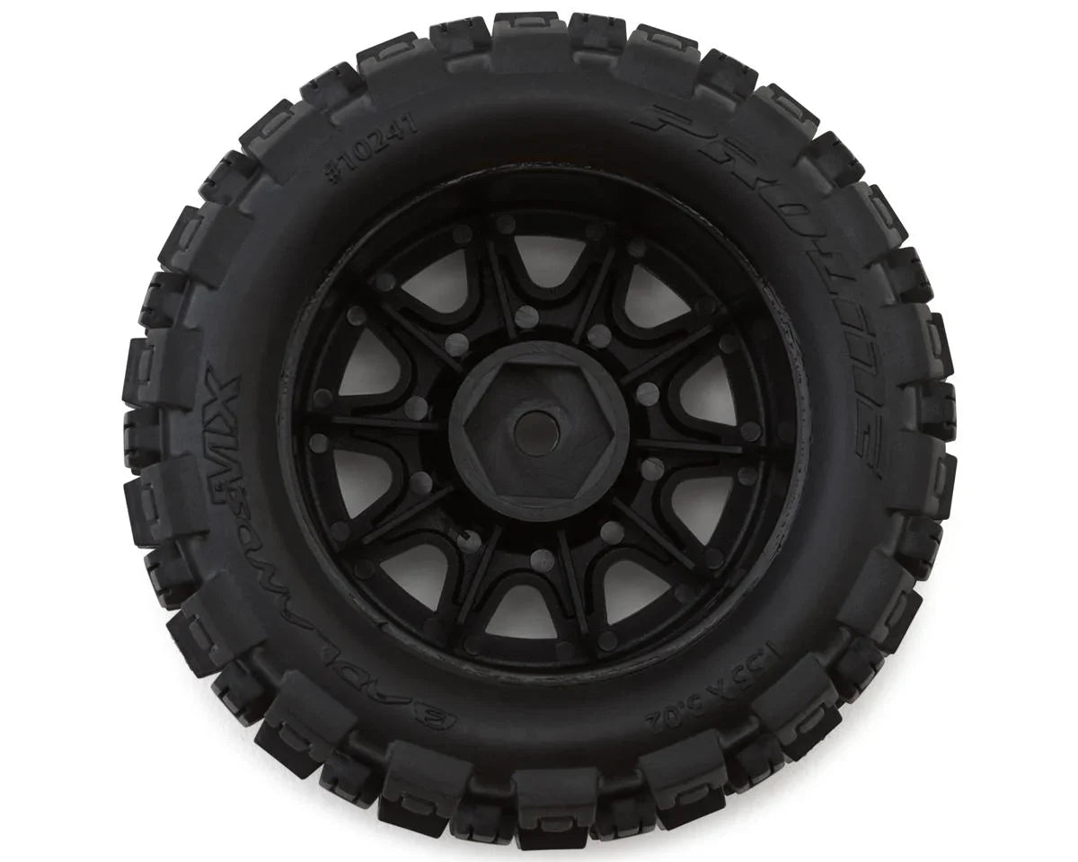 Pro-Line Badlands MX Pre-Mounted MT 1/18 Tire Set (Black) (4) w/12mm Hex - BOBBYRC