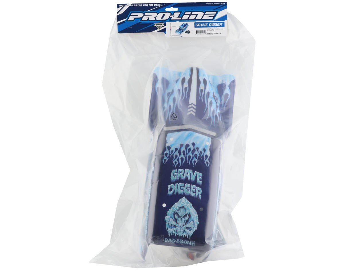 Pro-Line LMT 1/10 Grave Digger Ice Pre-Painted Body (Blue) - BOBBYRC