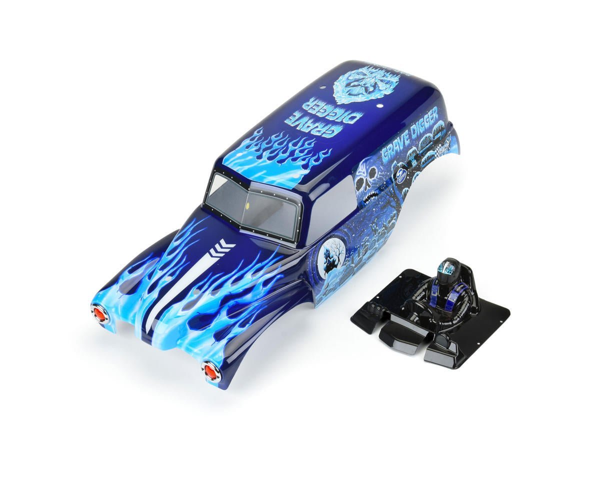 Pro-Line LMT 1/10 Grave Digger Ice Pre-Painted Body (Blue) - BOBBYRC