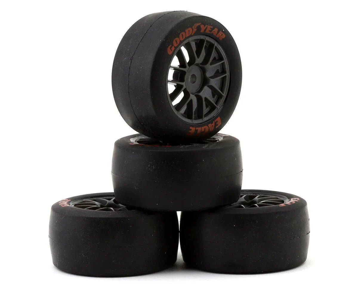 Pro-Line Losi® NASCAR® 1/12 Goodyear® Eagle Pre-Mounted Tires (4) w/8mm Hex - BOBBYRC