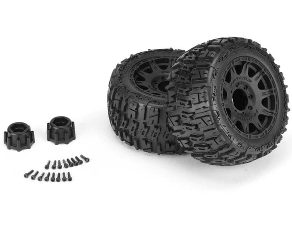 Pro-Line Trencher LP 3.8" Pre-Mounted Tires(M2)w/Raid 8x32 For Traxxas 1/10 Maxx