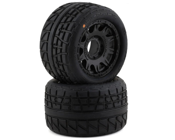 Pro-Line 1/8 Menace HP Belted 3.8" Pre-Mounted Truck Tires (2) (Black) (S3) w/Raid Wheels