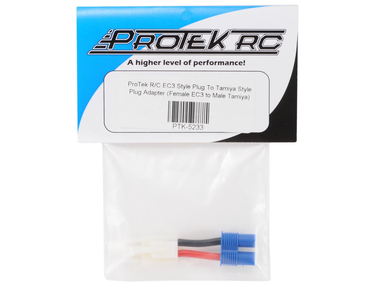 ProTek RC EC3 Style to Large Tamiya Style Plug Adapter (Female EC3/Male Tamiya) - BOBBYRC
