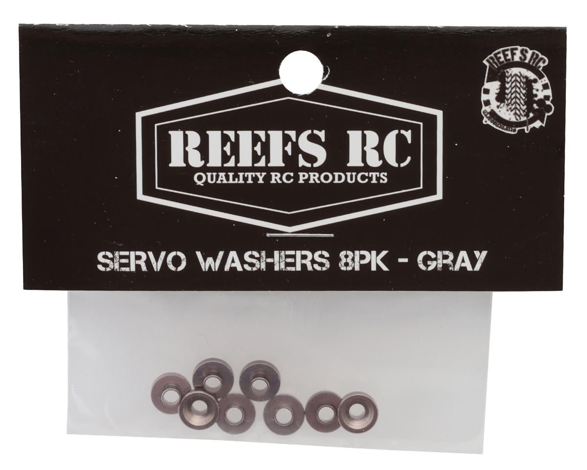 Reefs RC Aluminum Countersunk Servo Washers (Grey) (8) - BOBBYRC