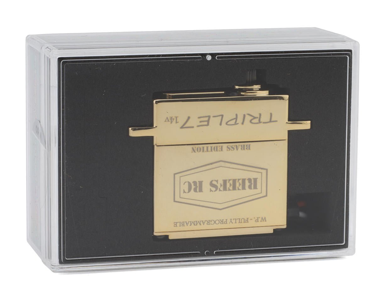 Reefs RC Triple7 14V Programable High Torque Steel Gear Digital Servo (High Voltage)(Brass Edition) - BOBBYRC