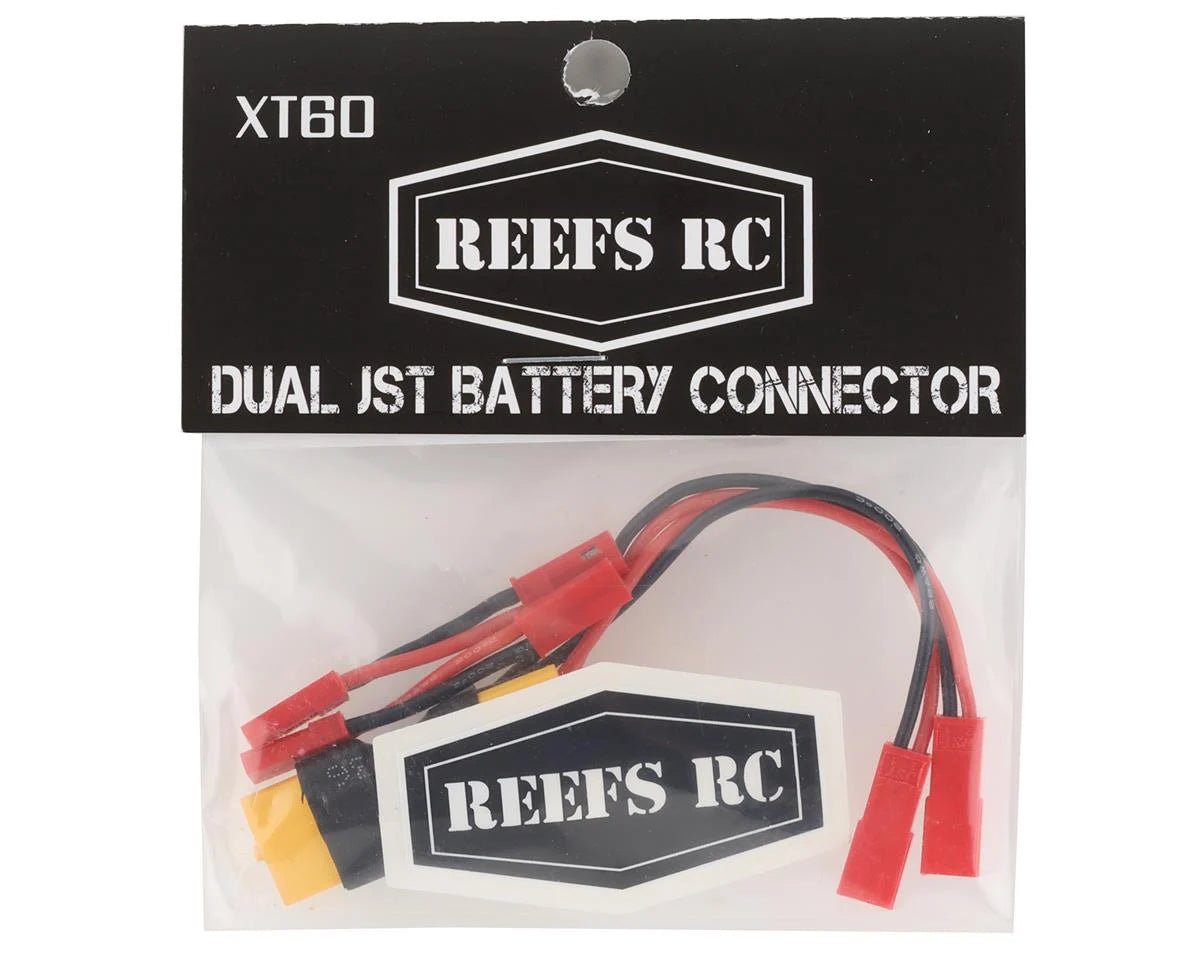 Reefs RC XT60 Dual JST Pass Through w/2 Male - Male JST Adaptors - BOBBYRC