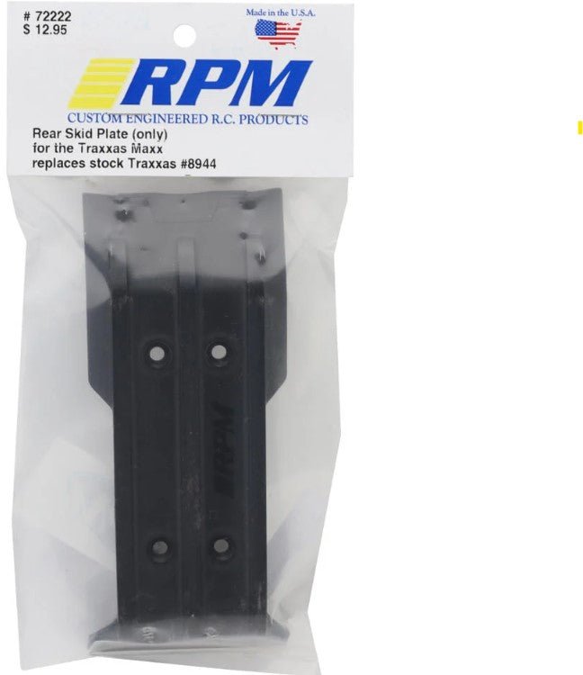 RPM 72222 Rear Skid Plate for the 1/10 Traxxas® Maxx® - BOBBYRC