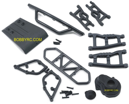 RPM BLACK Suspension Arms, Gear Cover, Front & Rear Bumpers For Traxxas 2wd Slash - BOBBYRC
