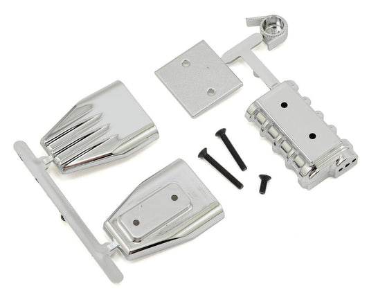 RPM Mock Intake & Blower Set (Chrome) For Drift & Crawler 1/10 and 1/8 Bodies - BOBBYRC