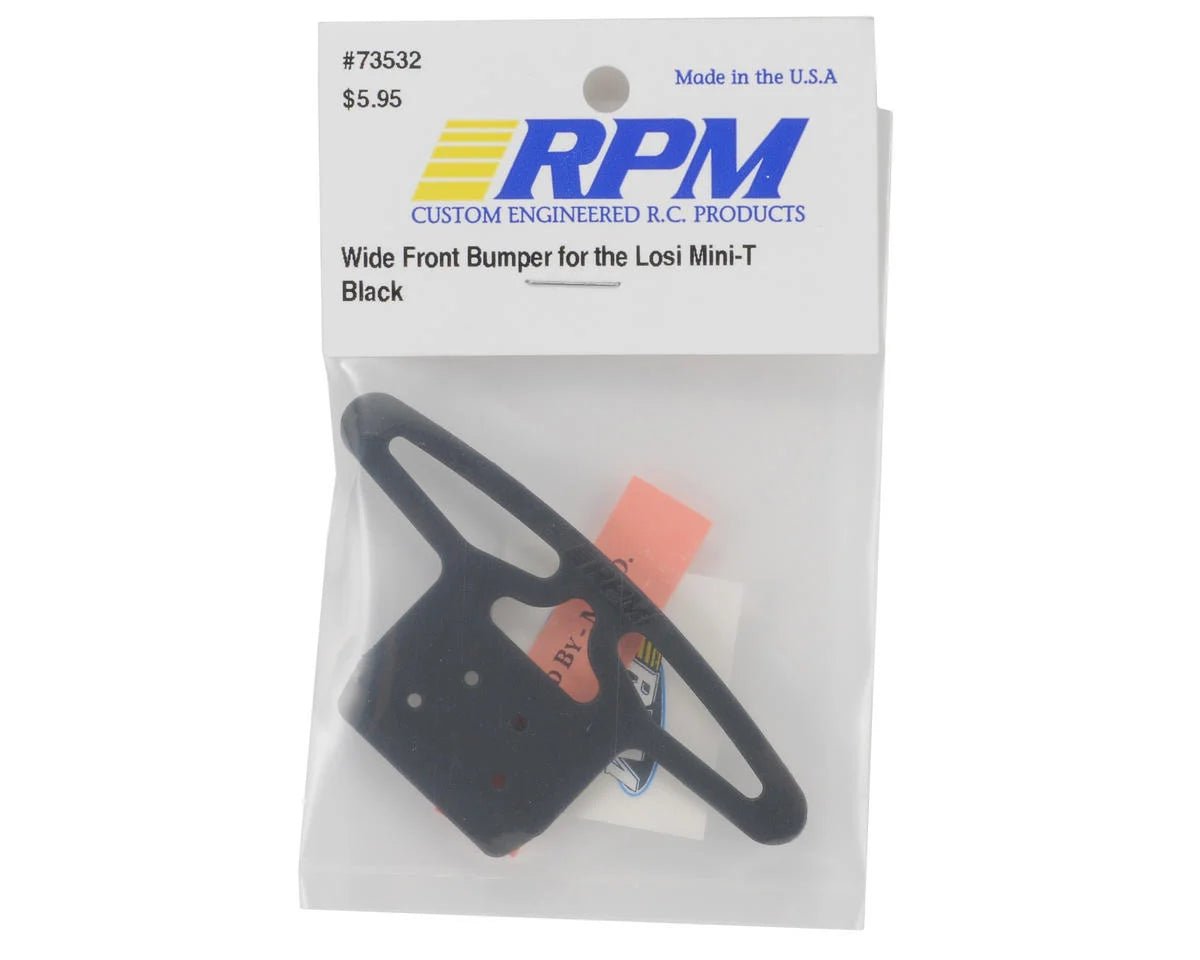 RPM Wide Front Bumper (Black) Losi Mini - T 1.0 - BOBBYRC
