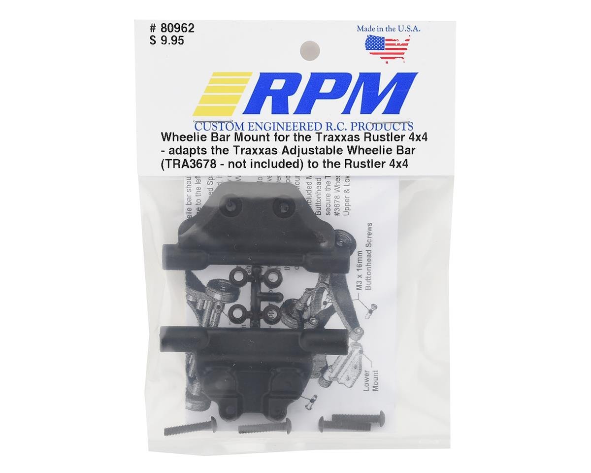 RPM R/C 80962 Wheelie Bar Mount for the Traxxas Rustler 4x4
