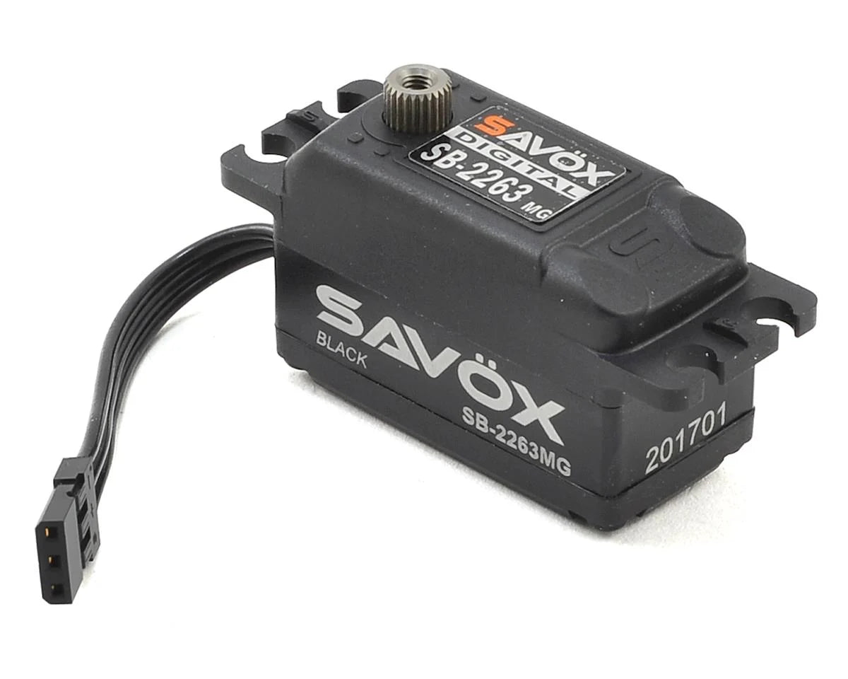 Savox SB - 2263MG Black Edition High Speed Low Profile Brushless Metal Gear Servo - BOBBYRC
