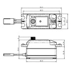 Savox SB-2263MG Black Edition High Speed Low Profile Brushless Metal Gear Servo