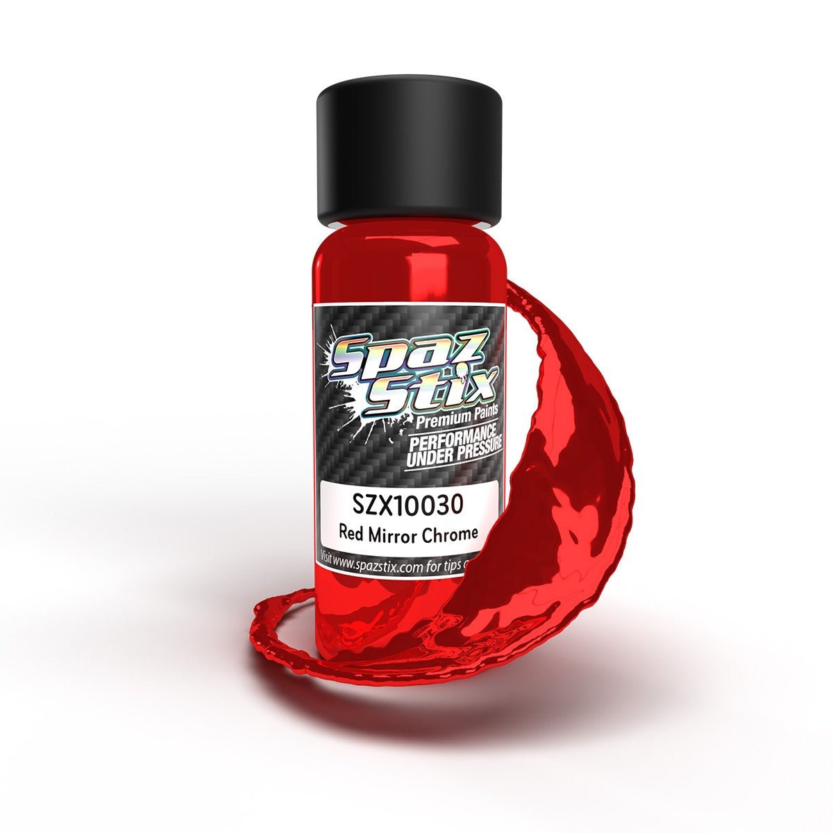 Spaz Stix Red Mirror Chrome Airbrush Ready Paint, 2oz Bottle - BOBBYRC