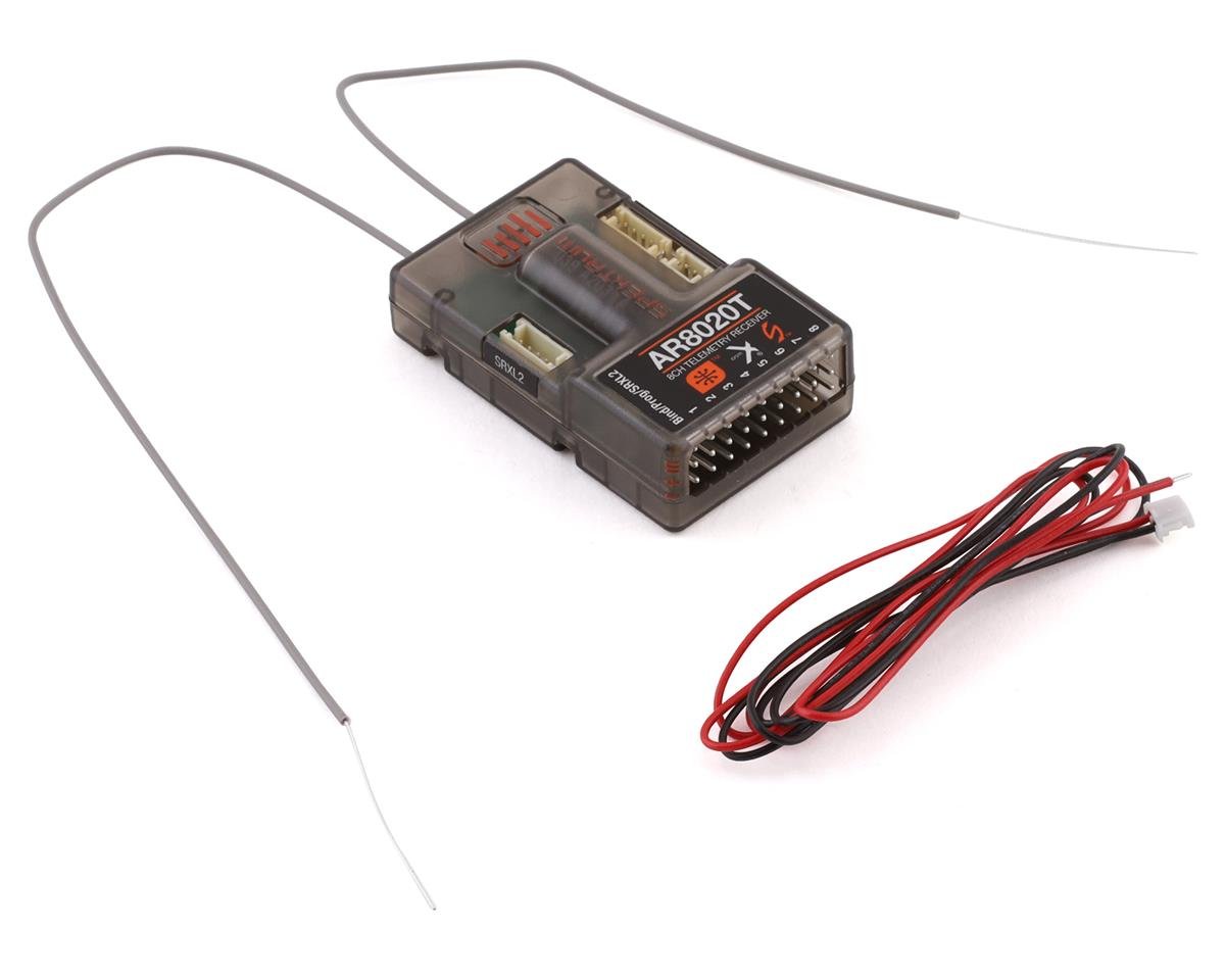 Spektrum AR8020T DSMX 8 - Channel Telemetry Receiver SPMAR8020T - BOBBYRC