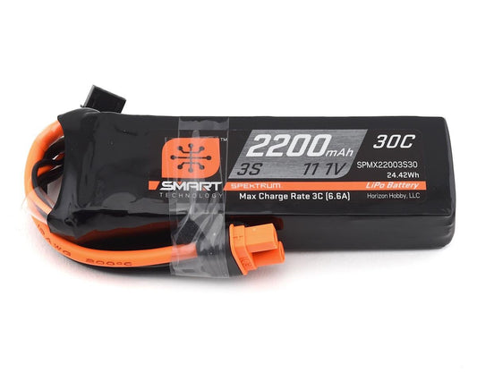 Spektrum RC 3S Smart LiPo 30C Battery Pack w/IC3 Connector (11.1V/2200mAh) - BOBBYRC