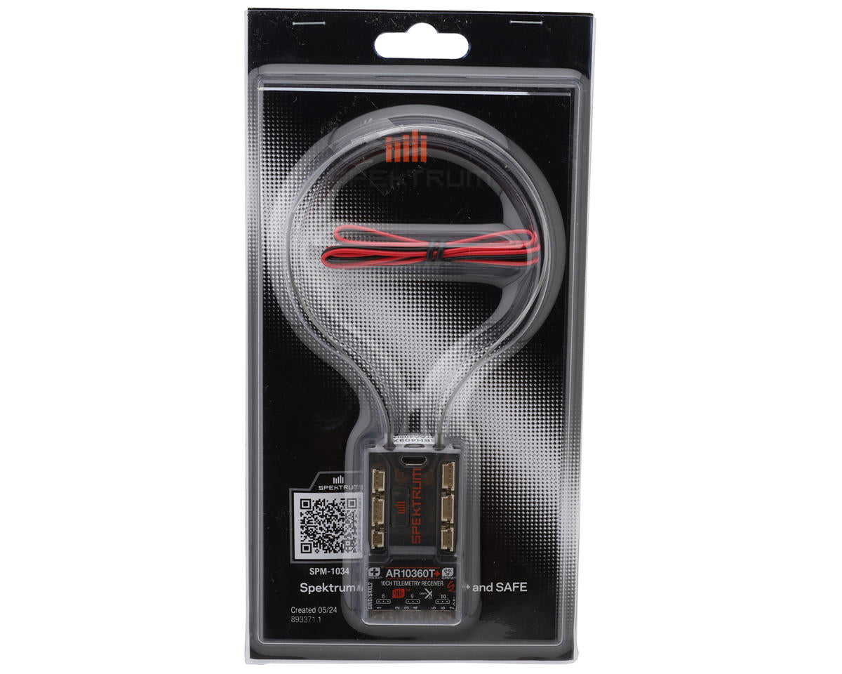 Spektrum RC AR10360T+ 10 - Channel DSMX Aircraft Telemetry Receiver w/AS3X+ & SAFE - BOBBYRC