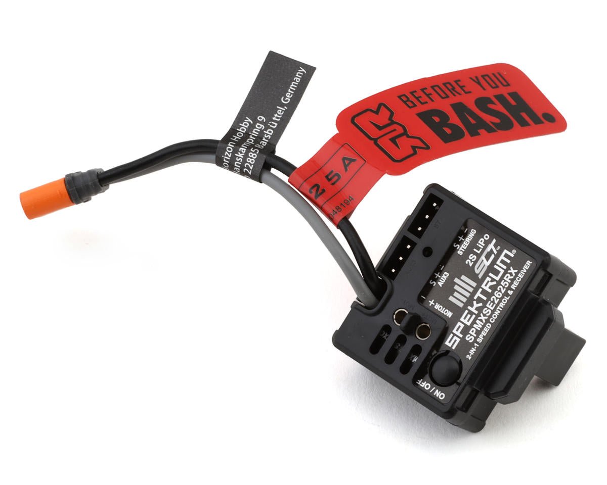 Spektrum RC Arrma Brushed Grom 25A SLT 2 - in - 1 Integrated ESC & RX Unit - BOBBYRC