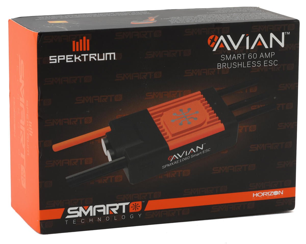 Spektrum RC Avian 60 Amp 3 - 6S Brushless Smart ESC Rc Plane E - Flite, FMS, Hangar 9 - BOBBYRC