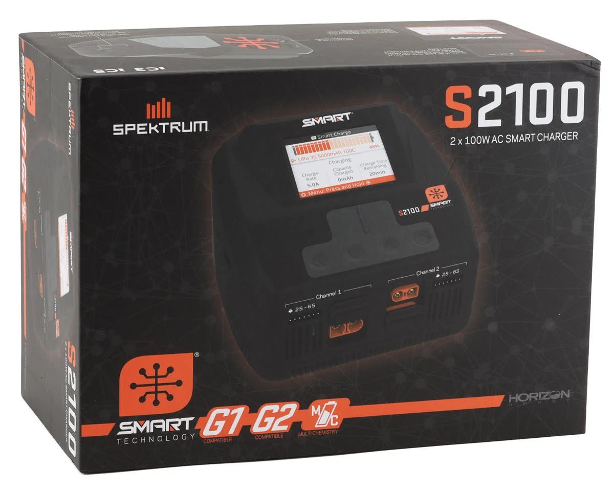 Spektrum RC S2100 G2 AC Smart Charger (6S/12A/100W x2) - BOBBYRC