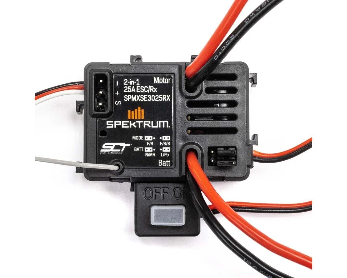 Spektrum RC SLT 25a Micro 1/18 1/16 Brushed ESC & RX Combo w/IC2 Connector - BOBBYRC