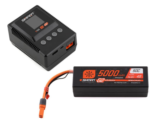 Spektrum RC Smart G2 PowerStage 4S Bundle w/4S Smart LiPo Battery (5000mAh) - BOBBYRC