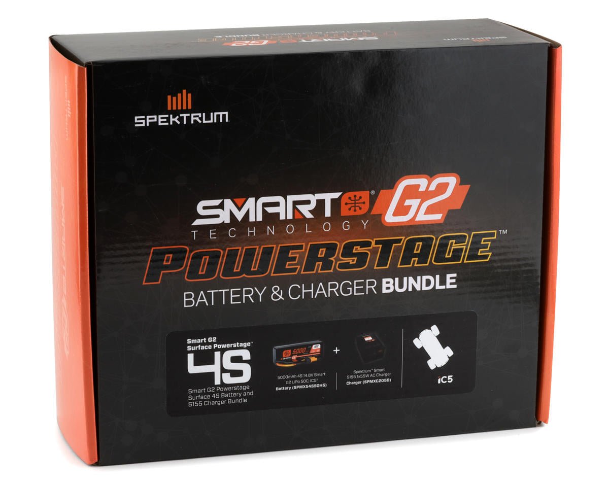 Spektrum RC Smart G2 PowerStage 4S Bundle w/4S Smart LiPo Battery (5000mAh) - BOBBYRC