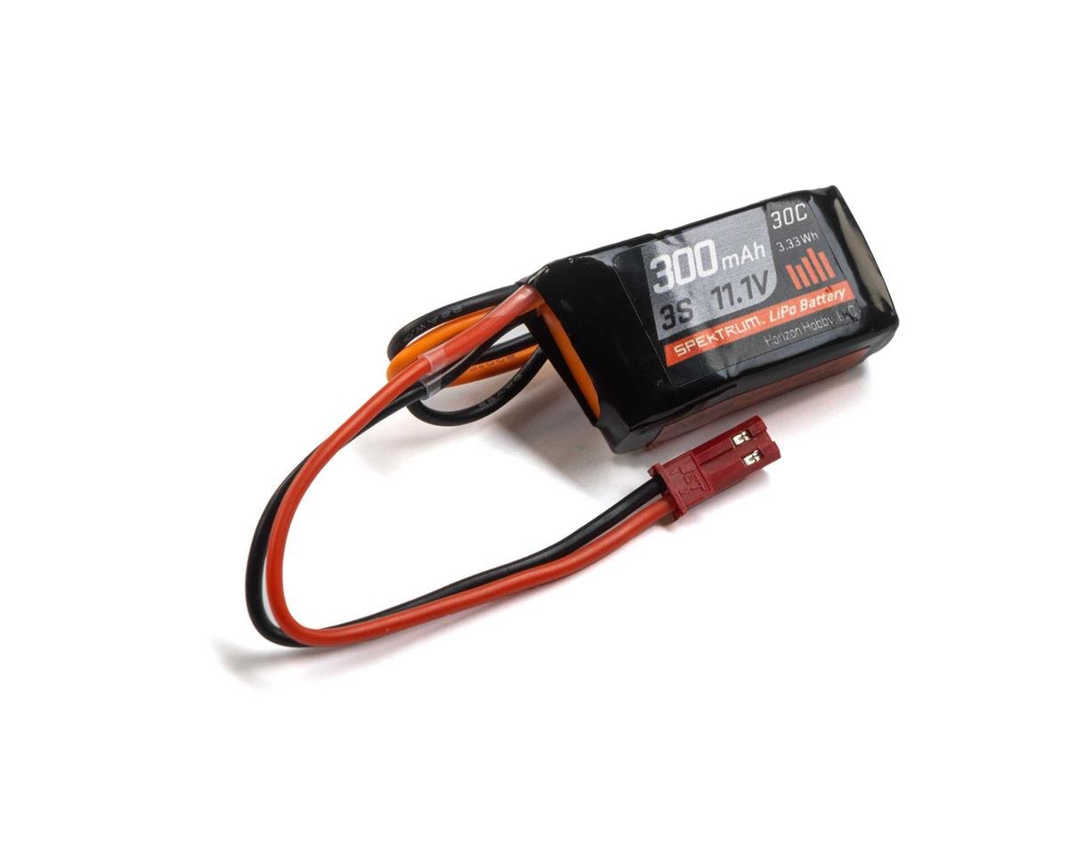 SPMX3003SJ30 Spektrum RC 3S 30C LiPo Battery Pack w/JST Connector 11.1V 300mAh - BOBBYRC