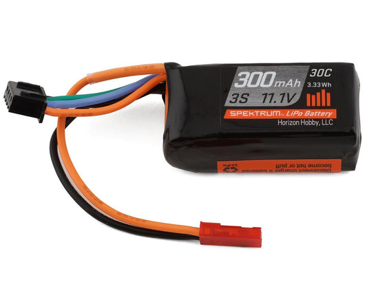 SPMX3003SJ30 Spektrum RC 3S 30C LiPo Battery Pack w/JST Connector 11.1V 300mAh - BOBBYRC