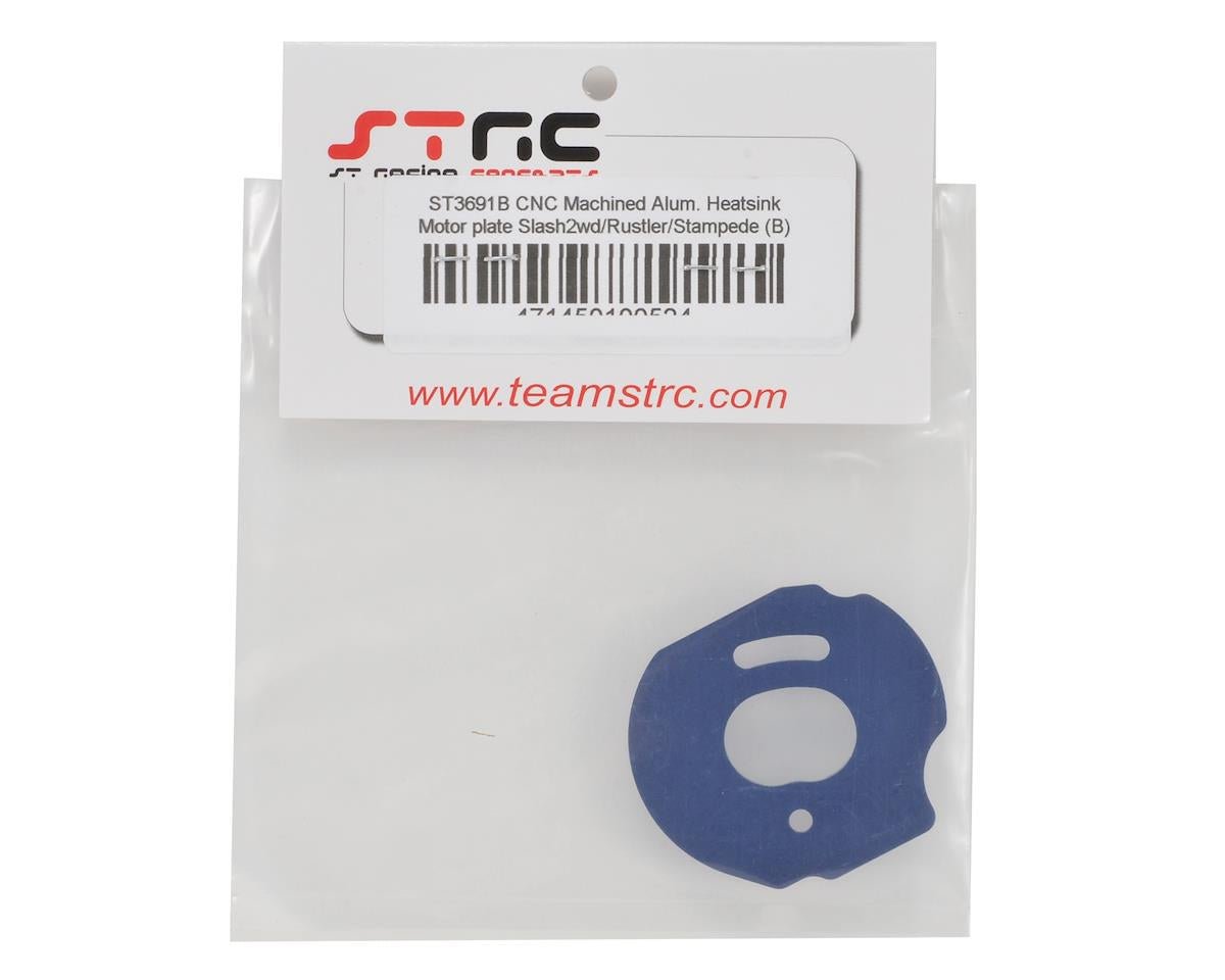 ST Racing Concepts Aluminum Heatsink Motor Plate (Blue) 2wd Slash, Rustler and Stampede - BOBBYRC