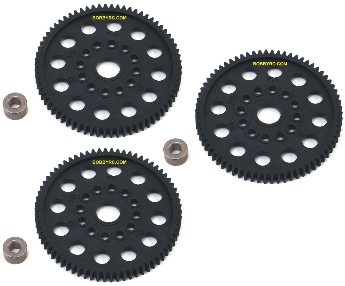 T - maxx .15 2.5,Nitro Sport,Nitro Rustler (3Pcs) 70T 70 32P Tooth Spur Gear - BOBBYRC