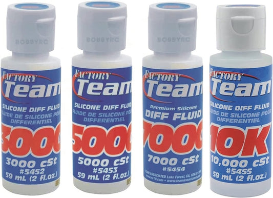 Team Associated 3K 5K 7K 10k 4 Pack Silicone Diff Fluid Oil For Losi Hpi Arrma Traxxas - BOBBYRC