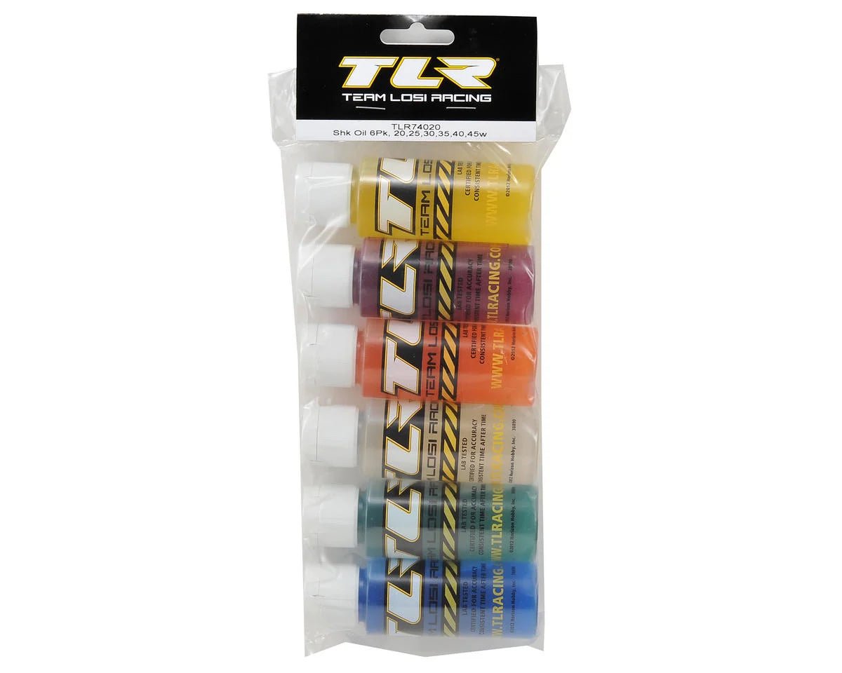 Team Losi Racing Silicone Shock Oil Six Pack (20, 25, 30, 35, 40, 45wt) (2oz) - BOBBYRC