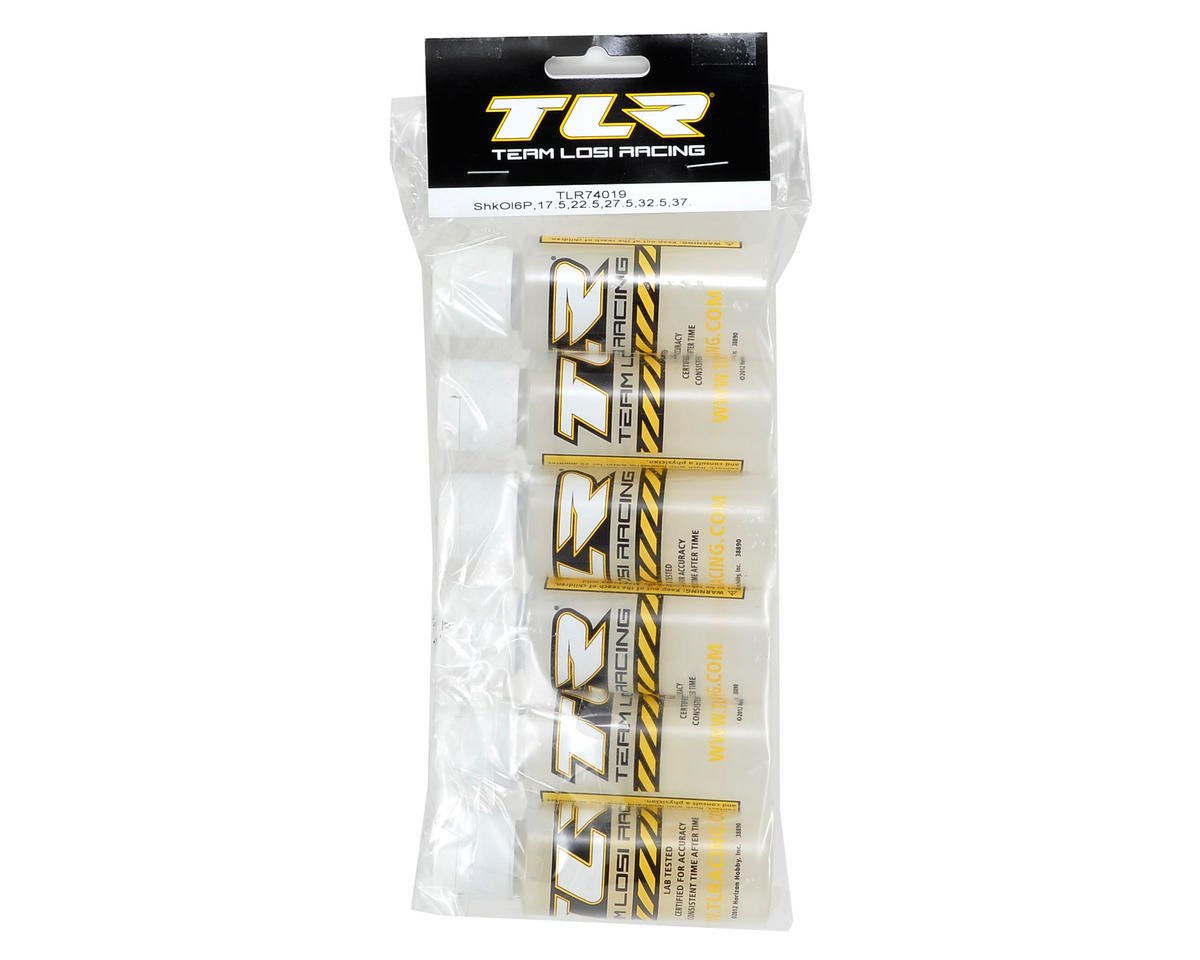 Team Losi Racing Silicone Shock Oil Six Pack (2oz) (17.5, 22.5, 27.5, 32.5, 37.5, 42.5wt) - BOBBYRC