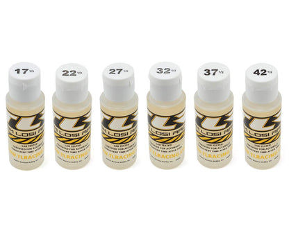 Team Losi Racing Silicone Shock Oil Six Pack (2oz) (17.5, 22.5, 27.5, 32.5, 37.5, 42.5wt) - BOBBYRC