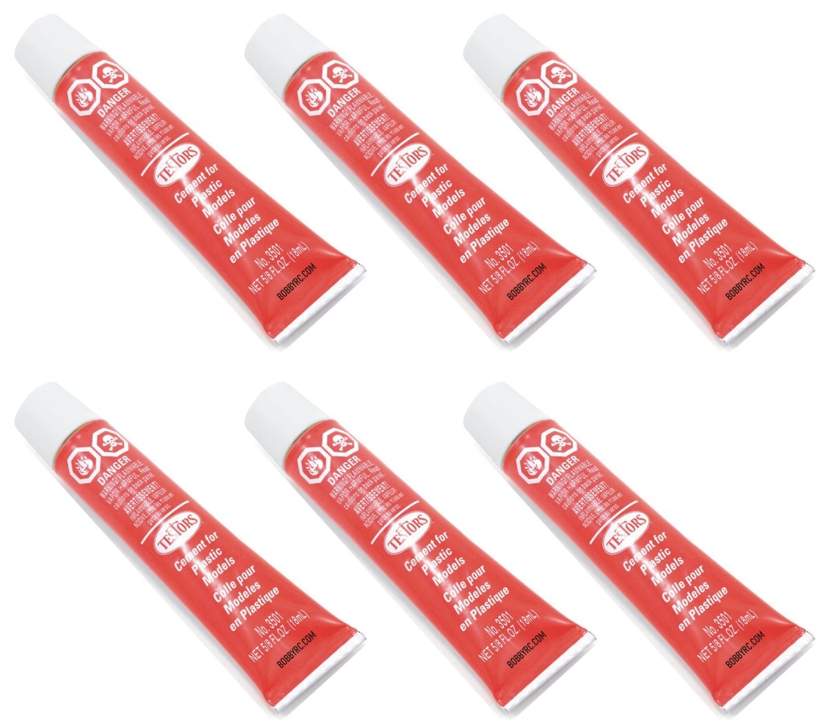 Testors Cement Glue TES3501X(6 Tube Multipack) Plastic Models Airplane Tank Car Trucks - BOBBYRC