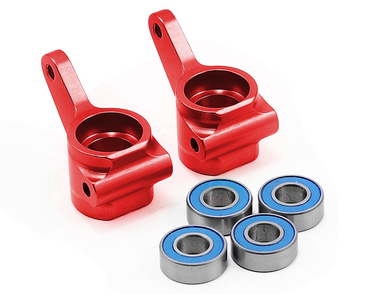 Traxxas (RED) Aluminum Front Steering Blocks Rustler Slash 2WD Stampede Bandit