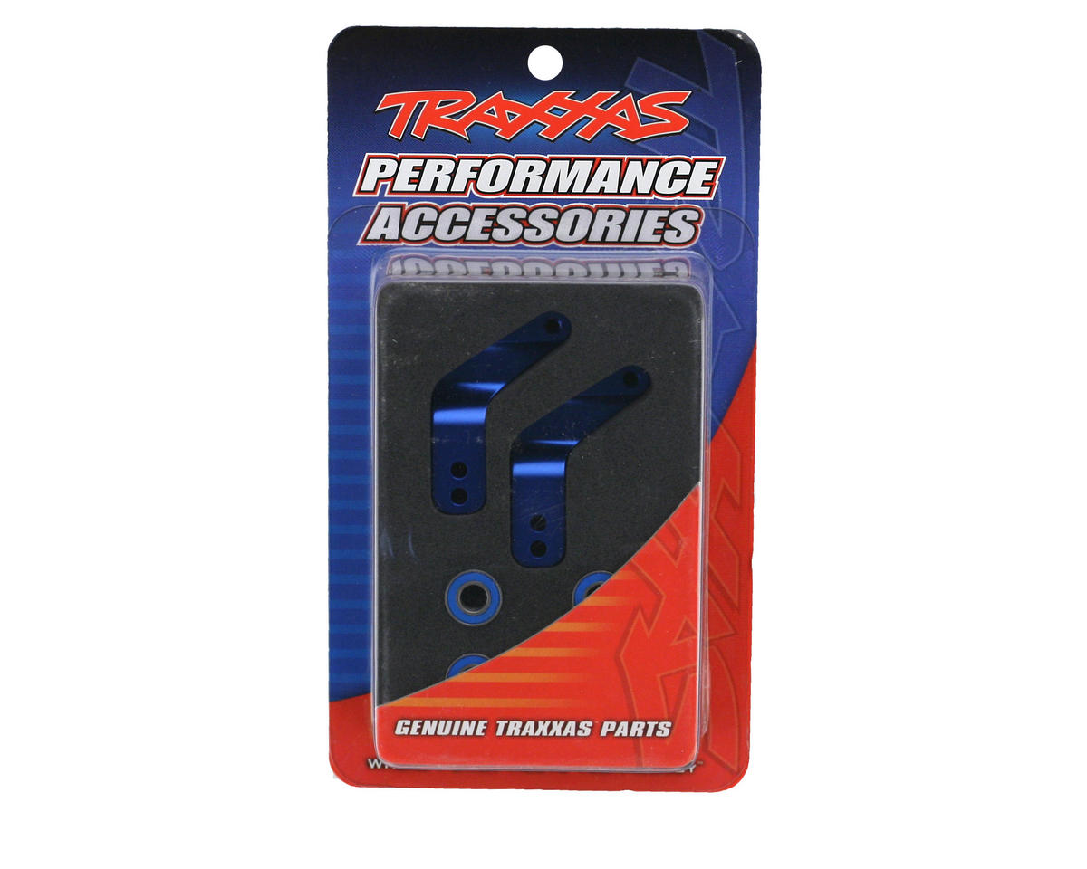 Traxxas Aluminum REAR Stub Axle Carriers (Blue) 2wd Slash Bandit Rustler