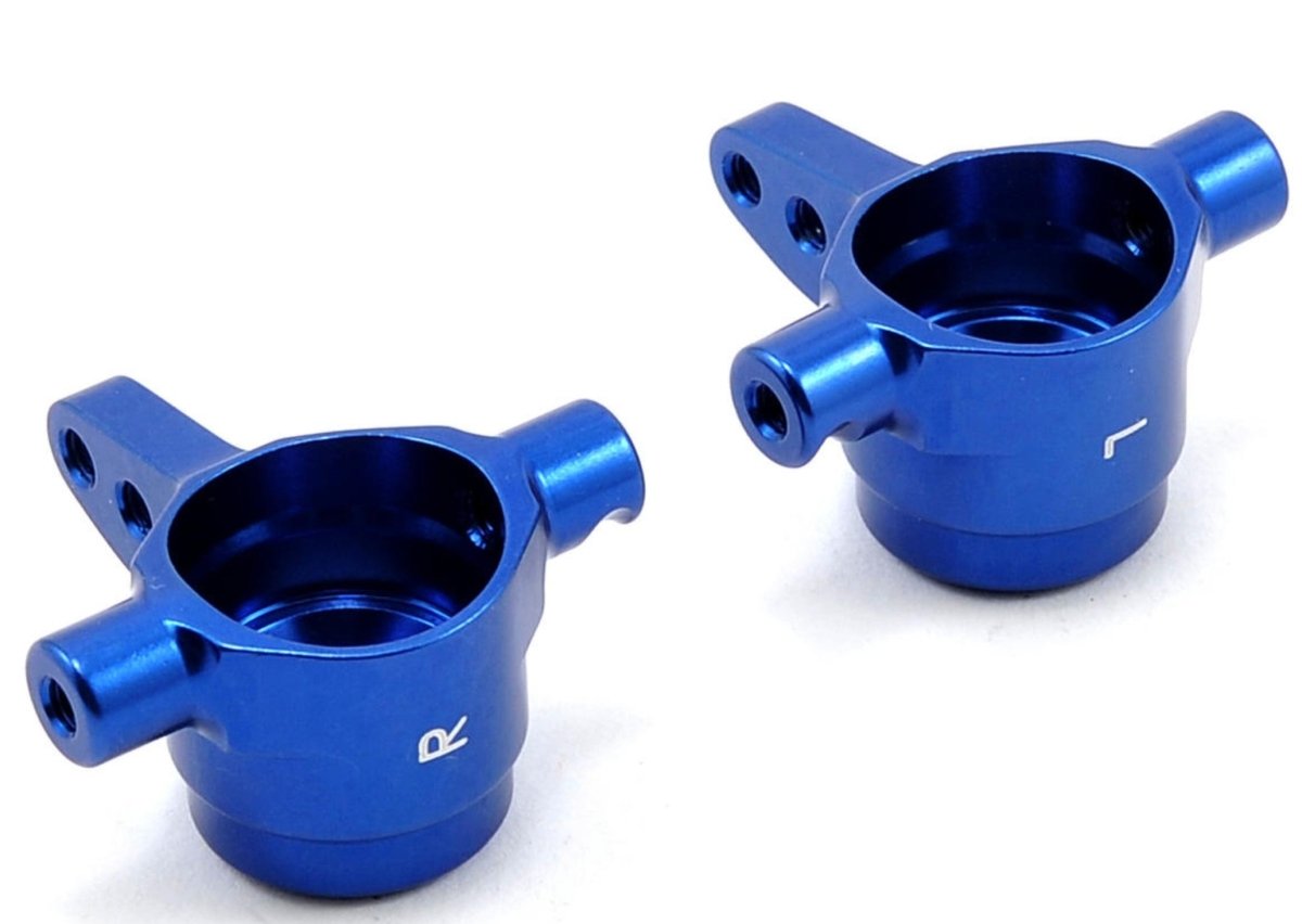 Traxxas 1/7 XO - 1 100MPH 4wd SUPERCAR Hubs Front Steering Blocks Blue Aluminum - BOBBYRC