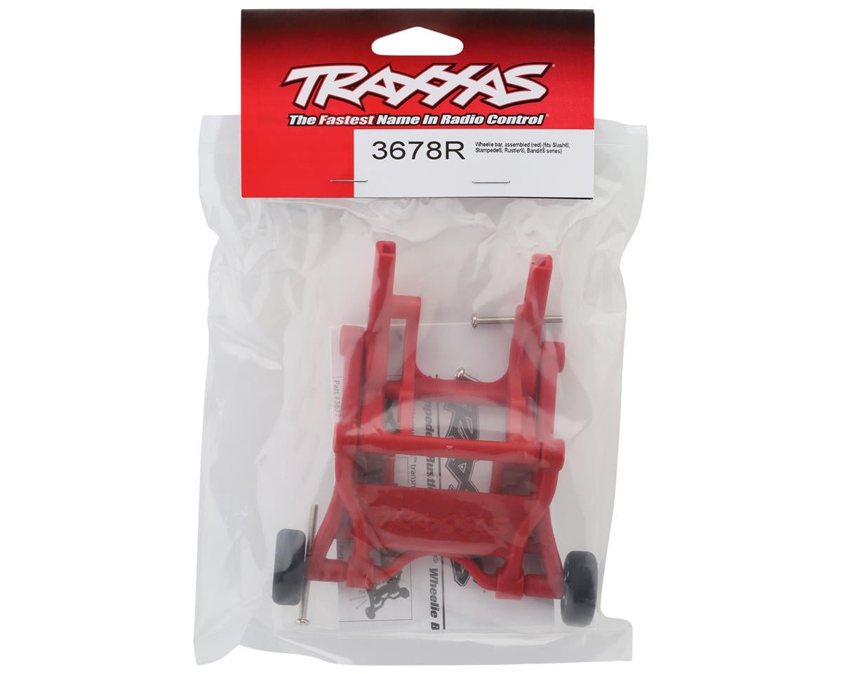 Traxxas 3678R (RED) Wheelie Bar Assembly 2WD Slash, Stampede, Rustler , Bandit - BOBBYRC