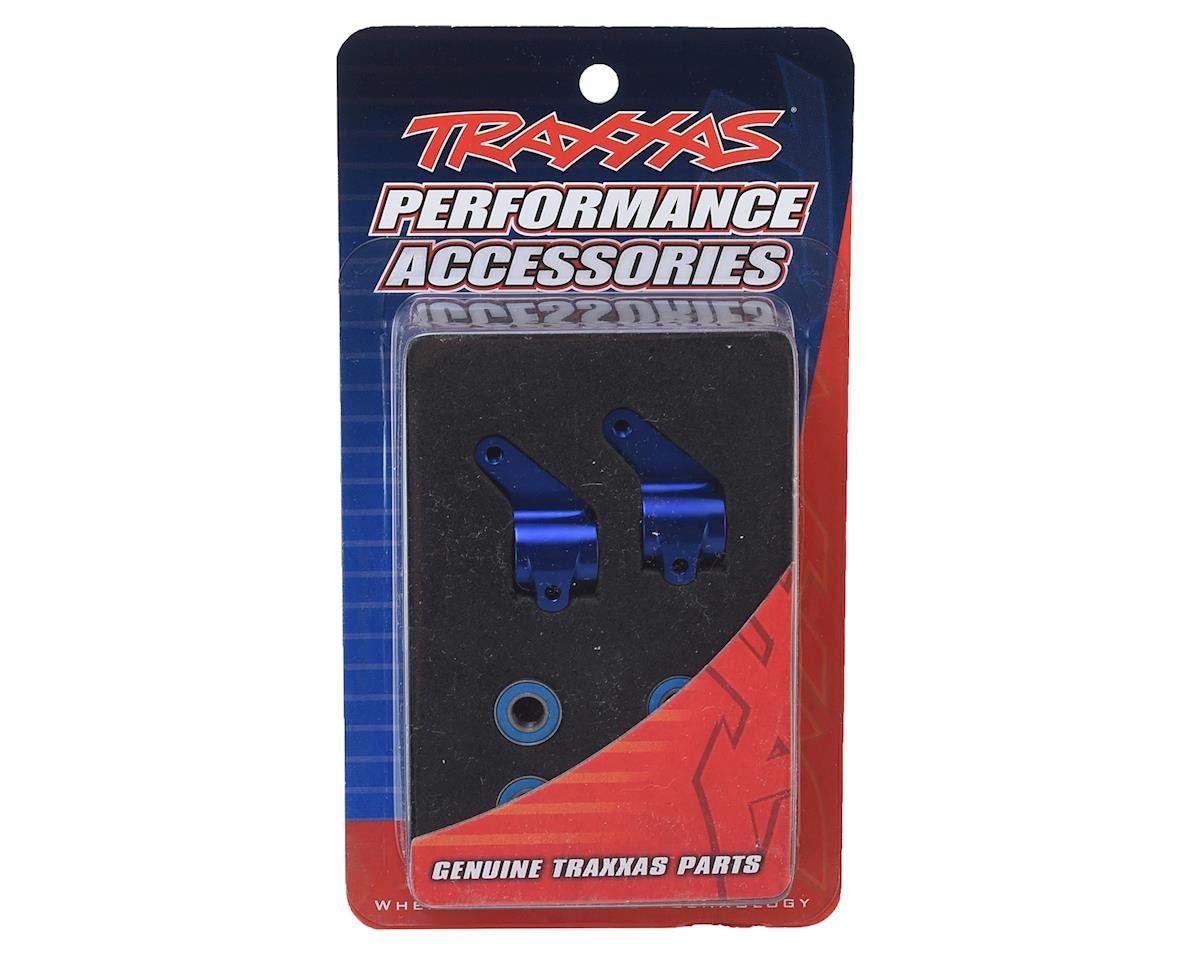 Traxxas (Blue) Aluminum Front Steering Blocks Rustler Slash 2WD Stampede Bandit - BOBBYRC
