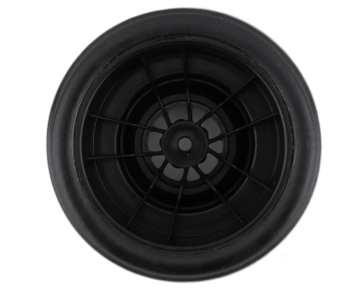 Traxxas Drag Slash Rear Pre - Mounted Tires & Weld Wheels (Black Chrome) (2) - BOBBYRC