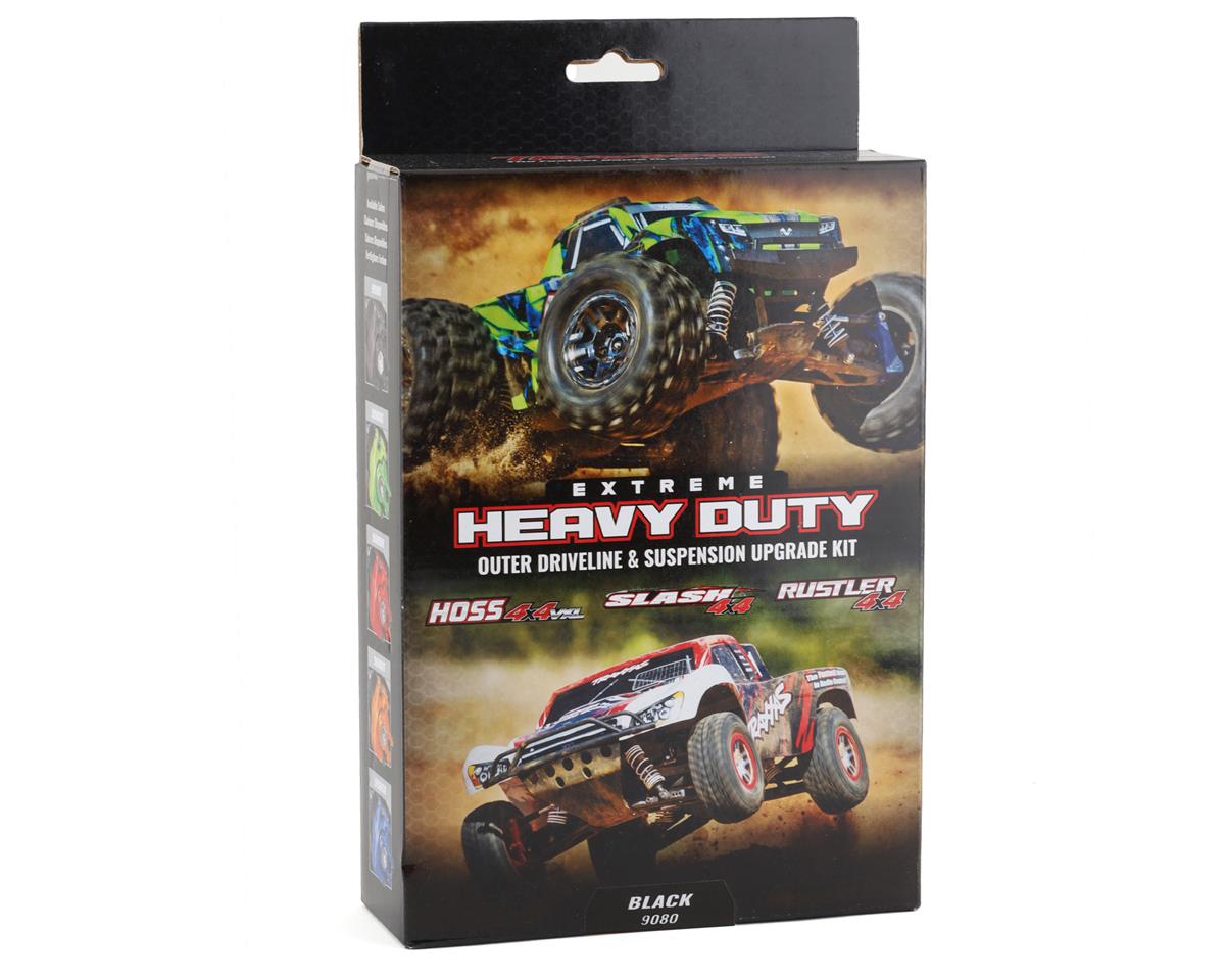 Traxxas Hoss/Rustler/Slash 4x4 Extreme Heavy Duty Suspension Upgrade Kit (Black) - BOBBYRC