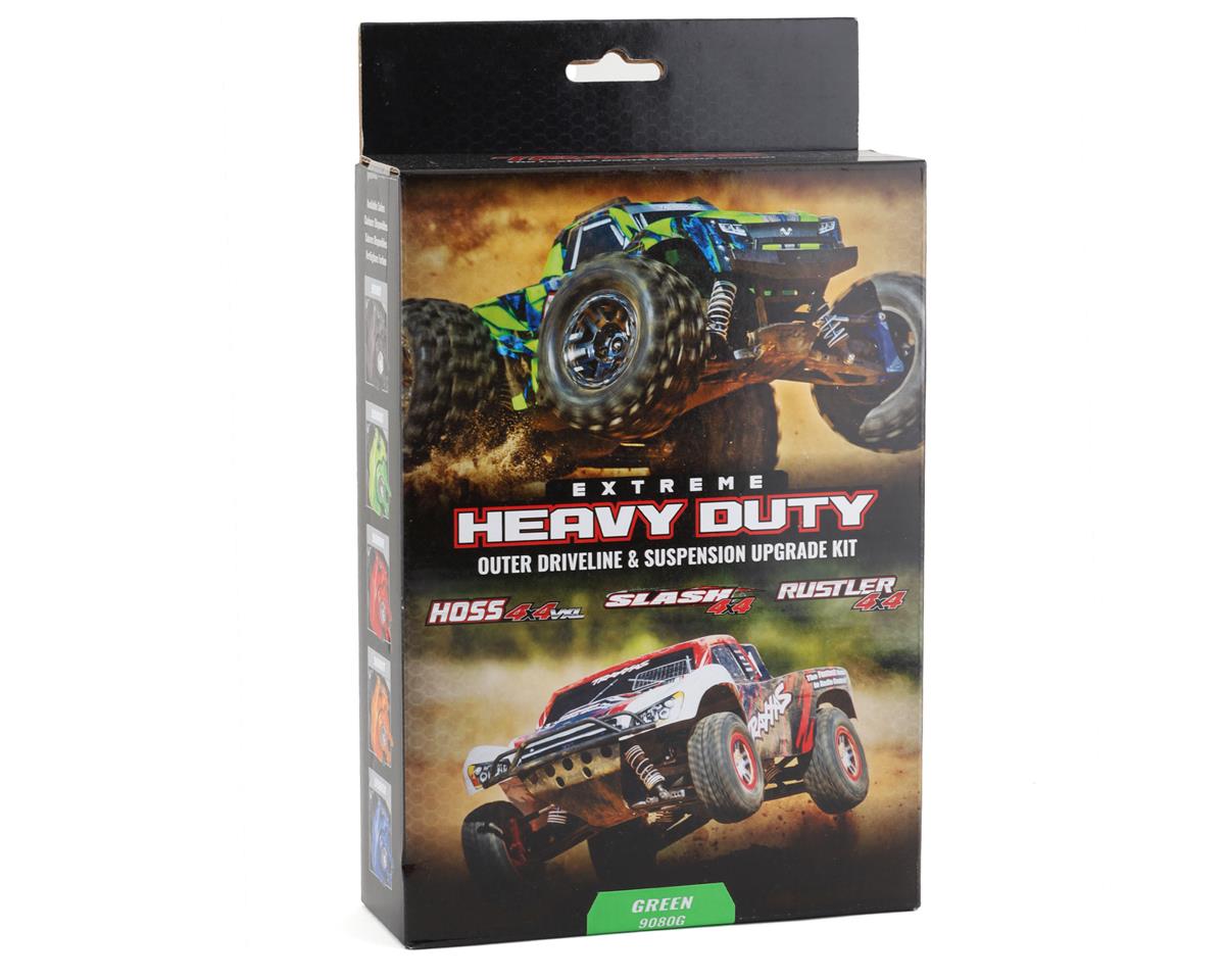 Traxxas Hoss/Rustler/Slash 4x4 Extreme Heavy Duty Suspension Upgrade Kit (Green) - BOBBYRC