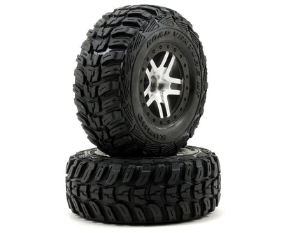 Traxxas Kumho Venture MT 2WD Front Tires (Satin Chrome) (S1) w/Split - Spoke Wheel - BOBBYRC