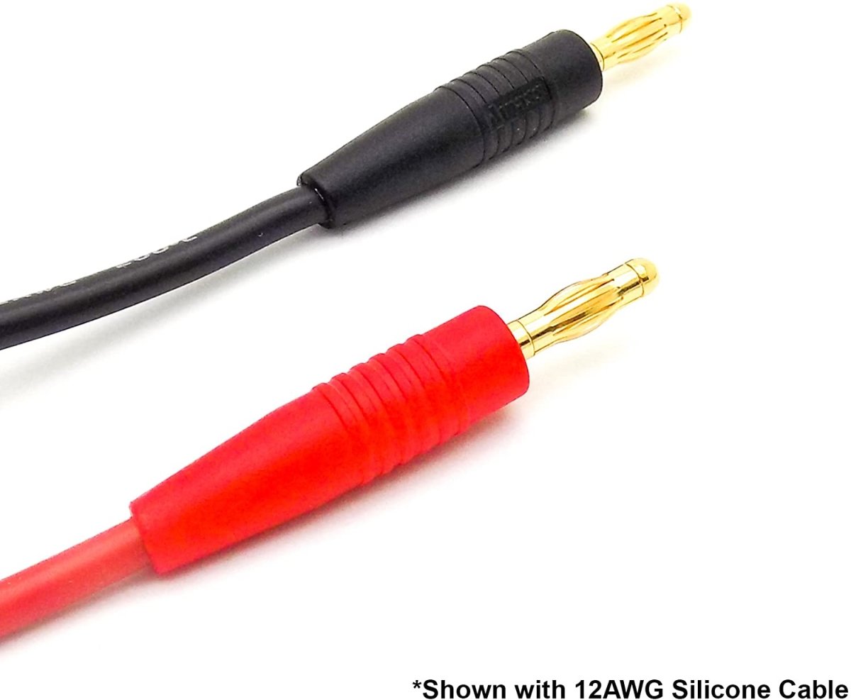 2 Pairs LiPo Charging Plug 4mm Banana Bullet Connector Solder Type for RC Battery Chargers - BOBBYRC