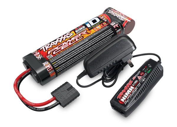 Traxxas 2-Amp Wall Charger & 3000mAh 7-Cell 8.4V Flat Pack Battery - 2983