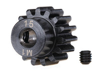 Traxxas 6487R Gear, 15-T Pinion Machined (1.0 metric pitch) (fits 5mm shaft)