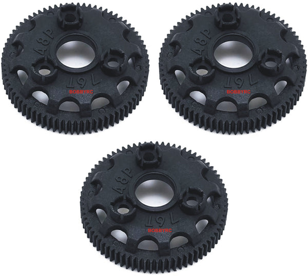 Slash 2wd, Drag Slash, Rustler, Stampede, Bandit, VXL XL-5 (3pcs) 4676 76-tooth (48-pitch) Spur gear